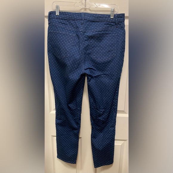 Talbots Slim Ankle Jean, medium rinse with white dots, size 10 Missy - Picture 2 of 4